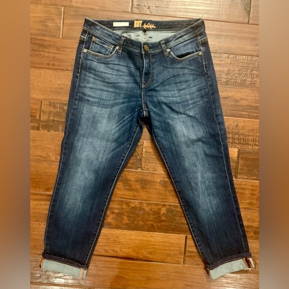 Kut from the Kloth Cropped Dark Blue Jeans - Picture 1 of 6